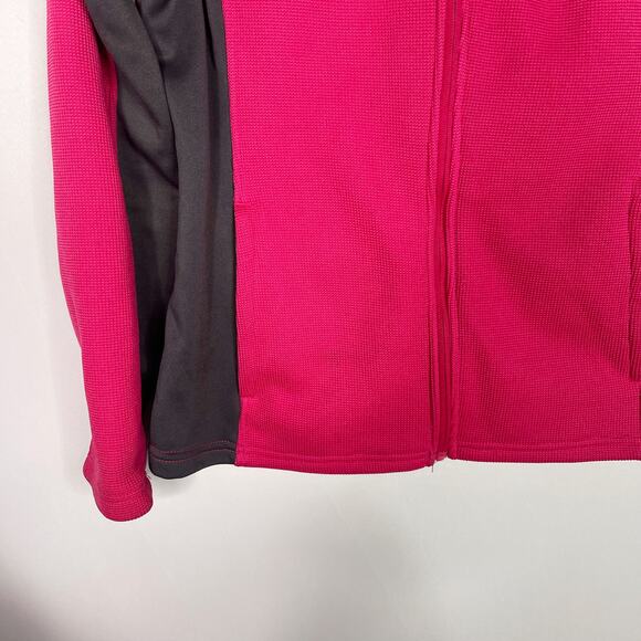 Spyder Girls L Pink Gray Bandita Full Zip Fleece Jacket Sweater Knit Colorblock - Picture 6 of 12